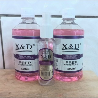 kit 2 Prep Bactericida X&D 500 ml e 1 Refil X&D 120 ml