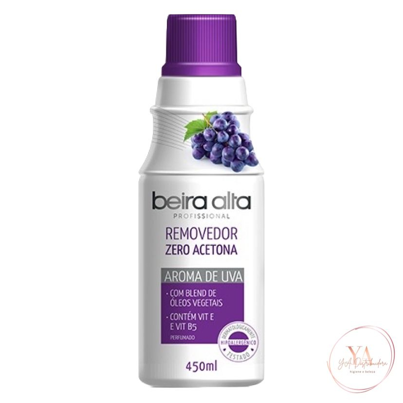 Removedor de Esmaltes Zero Acetona Aroma de Uva Beira Alta - 450ml