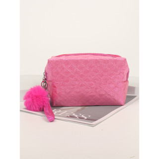 Bolsa Estojo Cosmética Fofo Com Pompom