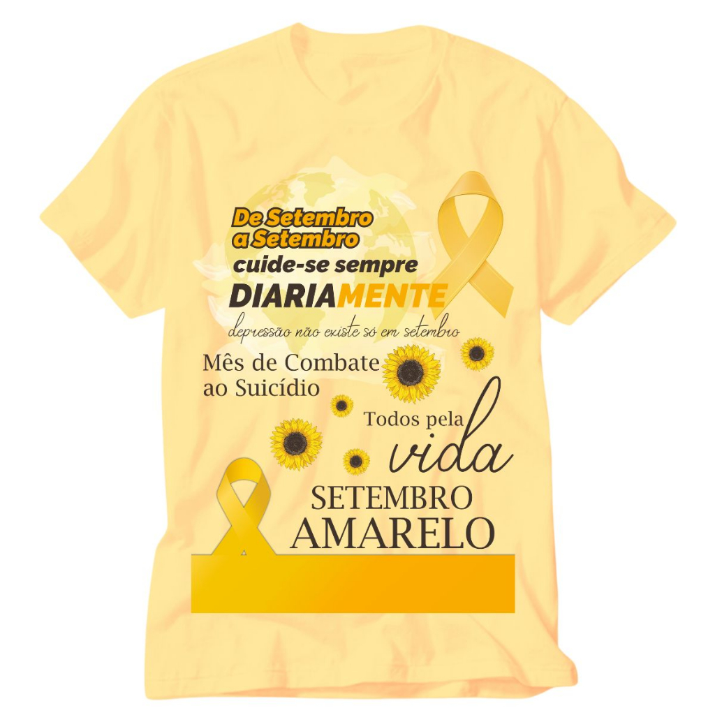 Camiseta Setembro Amarelo Acredite Voce E Mais Forte