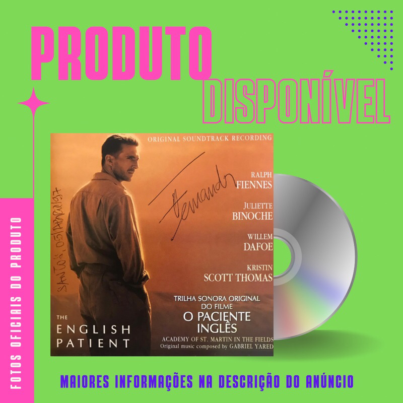 CD TRILHA SONORA FILME THE ENGLISH PATIENT ( O PACIENTE INGLÊS) - Ella Fitzgerald, Julie Steinberg, Benny Goodman *