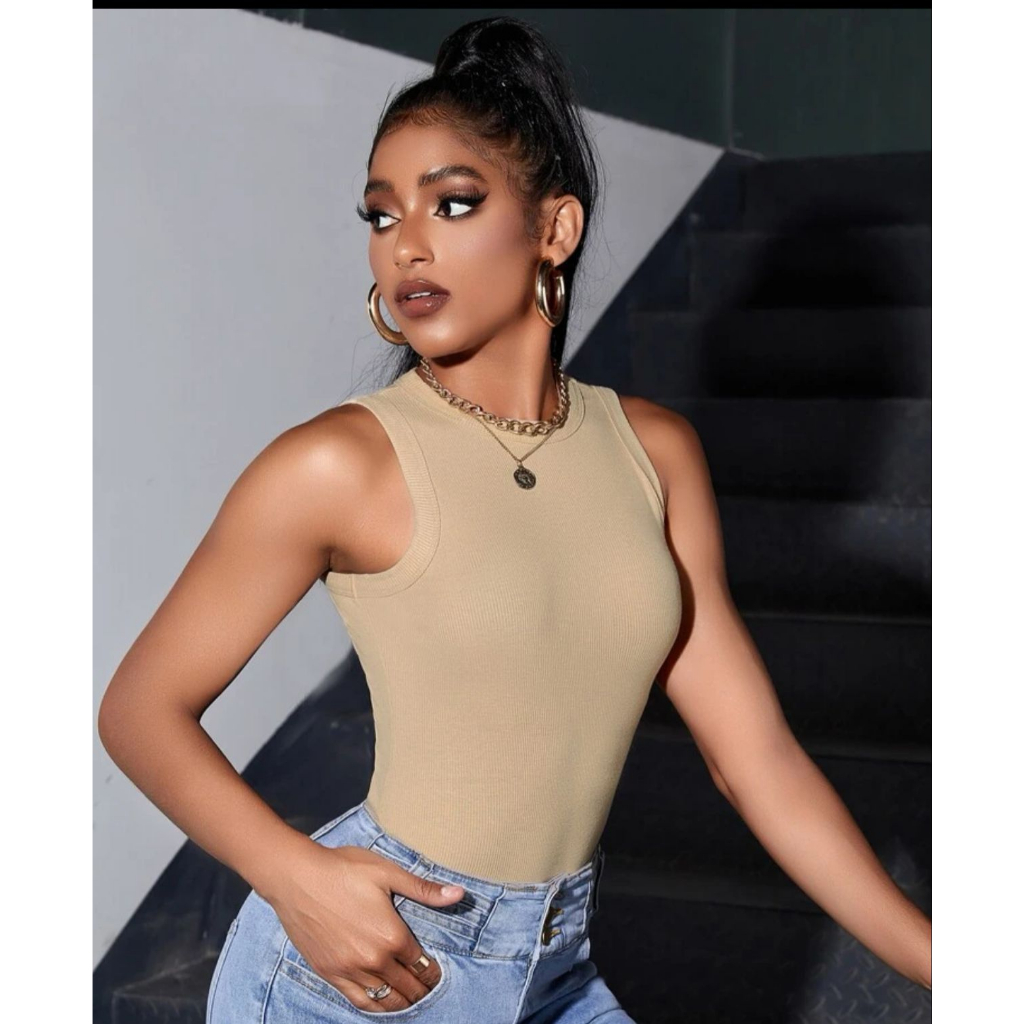 BODY BLUSA REGATA BÁSICA CANELADA MODA FEMENINA MODA BLOGUEIRA PREMIUM