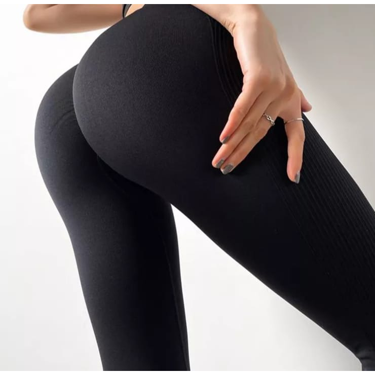 Calça Legging Academia Levanta Bumbum Macacão Fitness Sem Costura Cintura Alta Ref: YZ-01