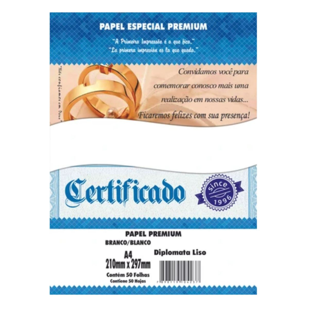 Papel Opaline Diplomata Liso Premium Offset 120g A4 Branco Masterprint em Oferta na Shopee