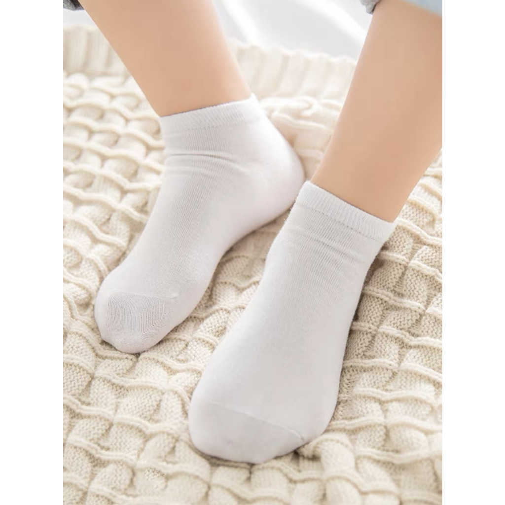 KIT 6 e 12 PARES Meia Infantil Branca Escolar Menina Menino 4-10 Anos