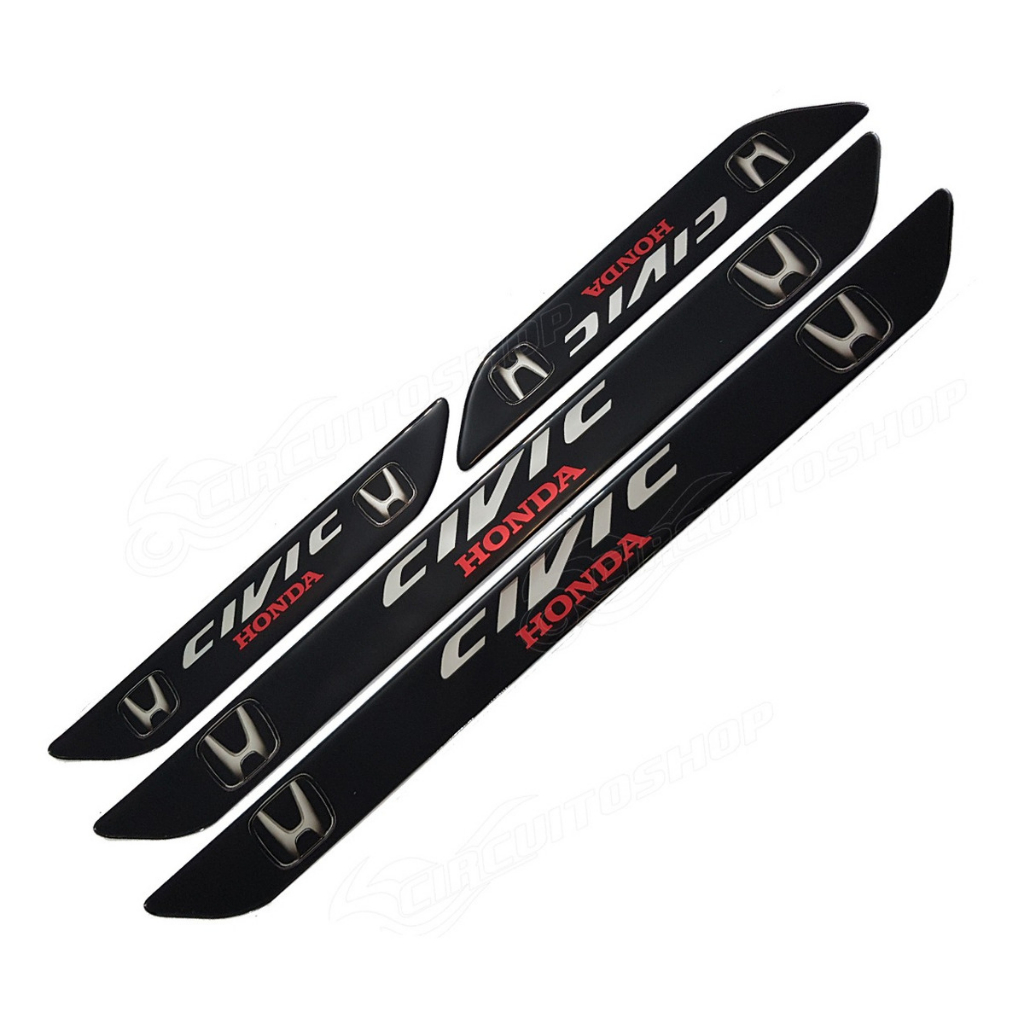 Protetor Soleira 4 Portas Relevo 3d M01 Carro Civic