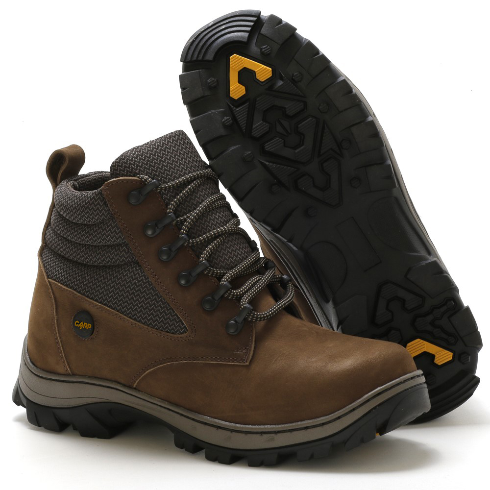 Bota CAT Carpidera Adventure Heavy Duty Castor Masculina - Couro Legítimo + Palmilha em gel P.U