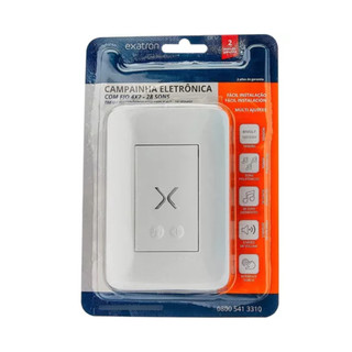 Campainha Eletrônica Fio Touch Bivolt 28 Toques 4x2 Exatron