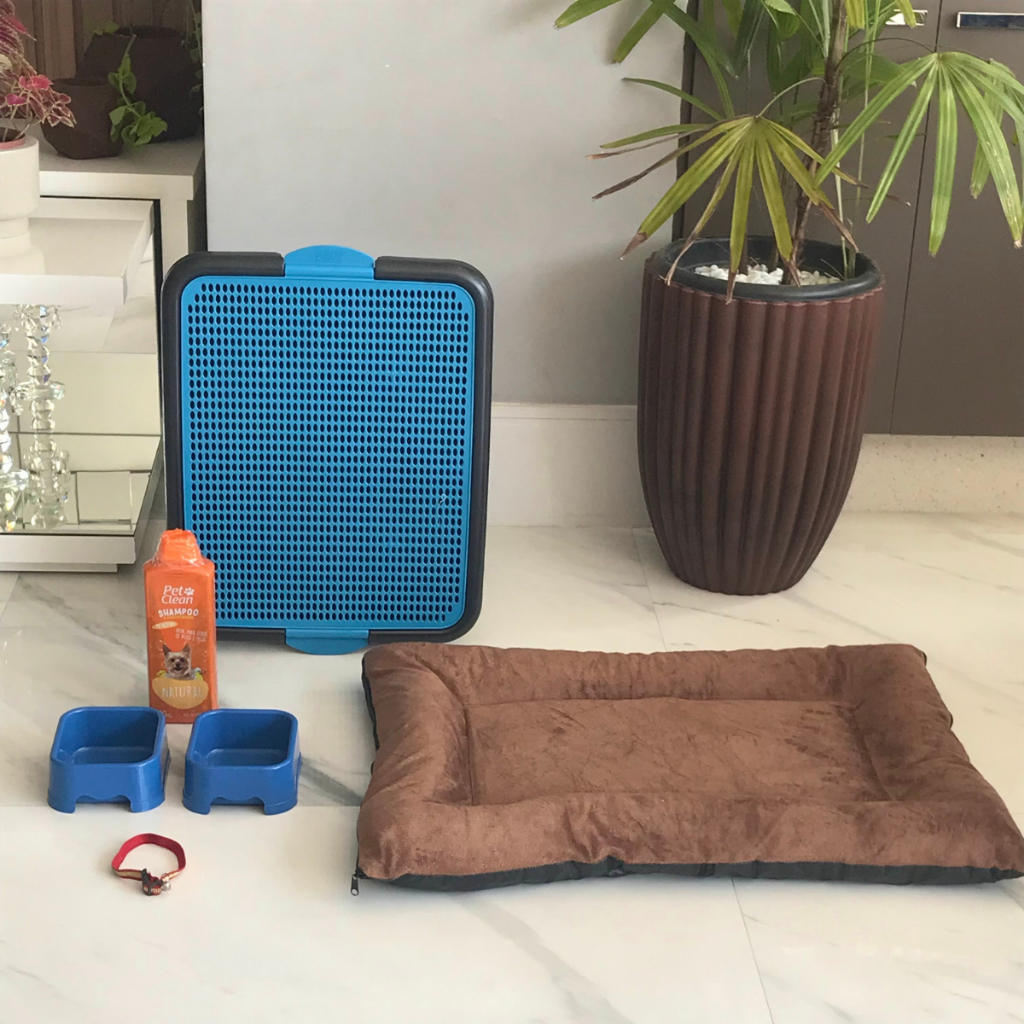 Kit Cama Colchão Pelúcia Shampoo Cama Para Cachorro e Gatos Tam P a G