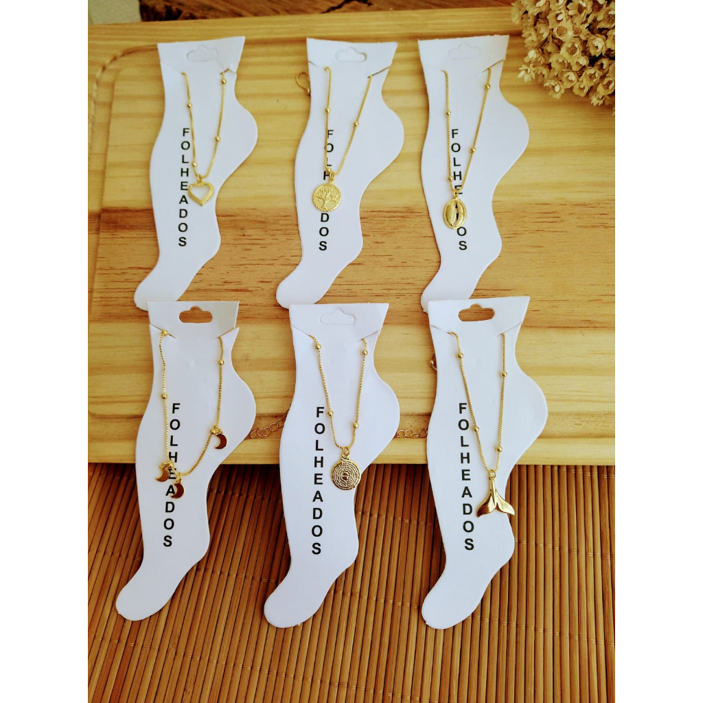 Tornozeleira Folheados a Ouro em Oferta na Shopee