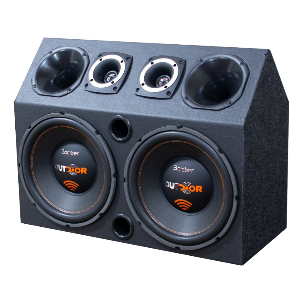 Caixa Trio Igreja Som Automotivo Carro 2 Falante Subwoofer Bomber Outdoor 300wrms Driver Corneta Tweeter - Spare Parts and Accessories for Vehicles