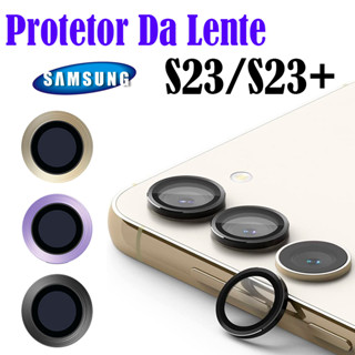 KIT(3pcs)Película De Câmera Para Galaxy S23/S23 PLUS Protetor De Lente Vidro Temperado Com Anel De Metal