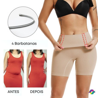 Cinta Modeladora Shorts Empina Afina Cintura Compressão Shaper