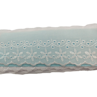 Bordado Inglês Bi-108 - Larg: 7,5cm - Branca - 13,7mts-Artesanato Decoração Patchwork em Oferta na Shopee