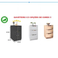 Gaveteiro De 3 Variações de Cores Organizador Quarto Sala Ambeinte em Geral