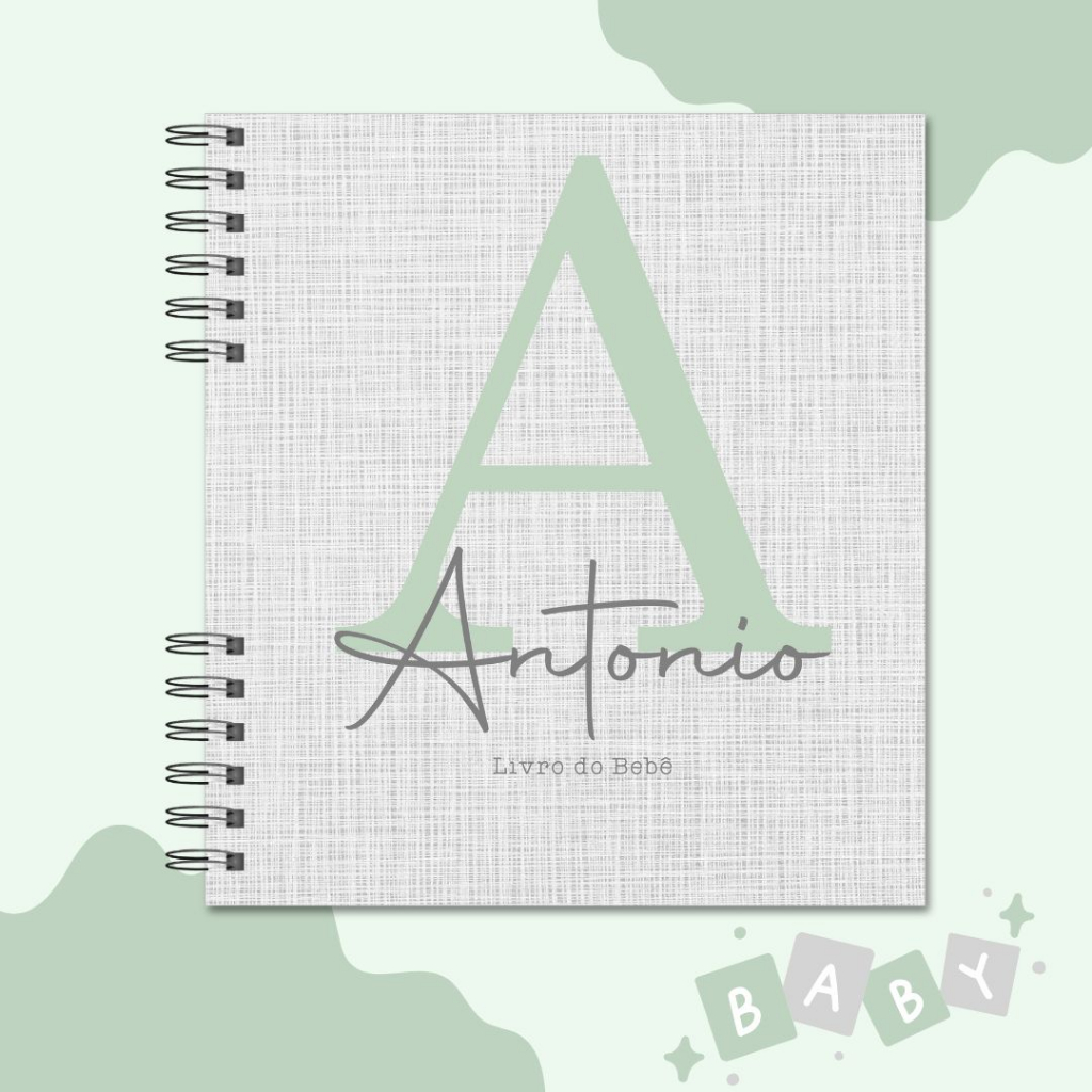 LIVRO DO BEBÊ PERSONALIZADO CLEAN