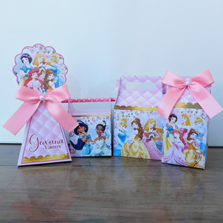 kit festa caixinhas personalizadas - tema Princesas da Disney - 50/ 40/30/20 PEÇAS