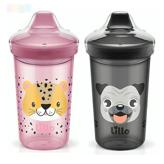 Copo para Transição Max Eco Lillo Antivazamento com Tampa de Proteção 320mL  Funny Cachorro e Onça