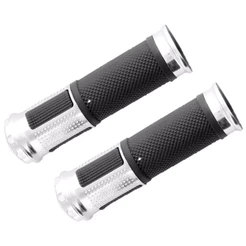 Manopla Esportiva Alumínio Universal Punho Moto Honda Yamaha Borracha Macia Antivibração