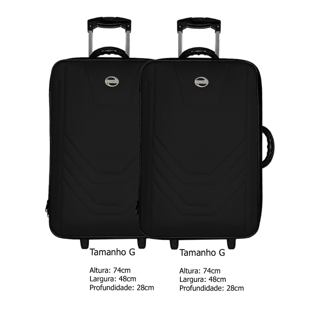 Kit De (2) Malas GRANDES Village G+G Resistentes em Oferta na Shopee