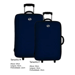 Kit Duas Malas De Viagem Pequena+Mediana Village Resistente M+P