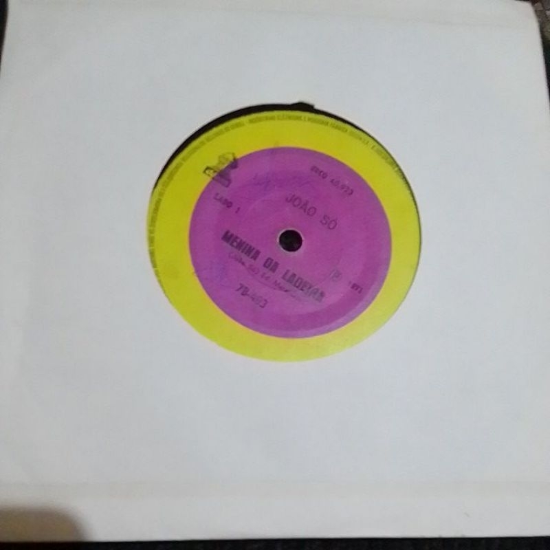 compacto vinil - João só  menina da ladeira samba rock