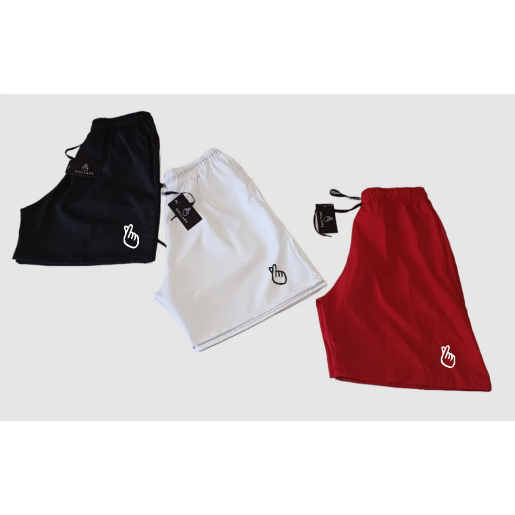 Conjunto Kit  3 Short Bermuda  Tactel Elastano Skate Sk8 Praia Verão Oferta Promoção Combo