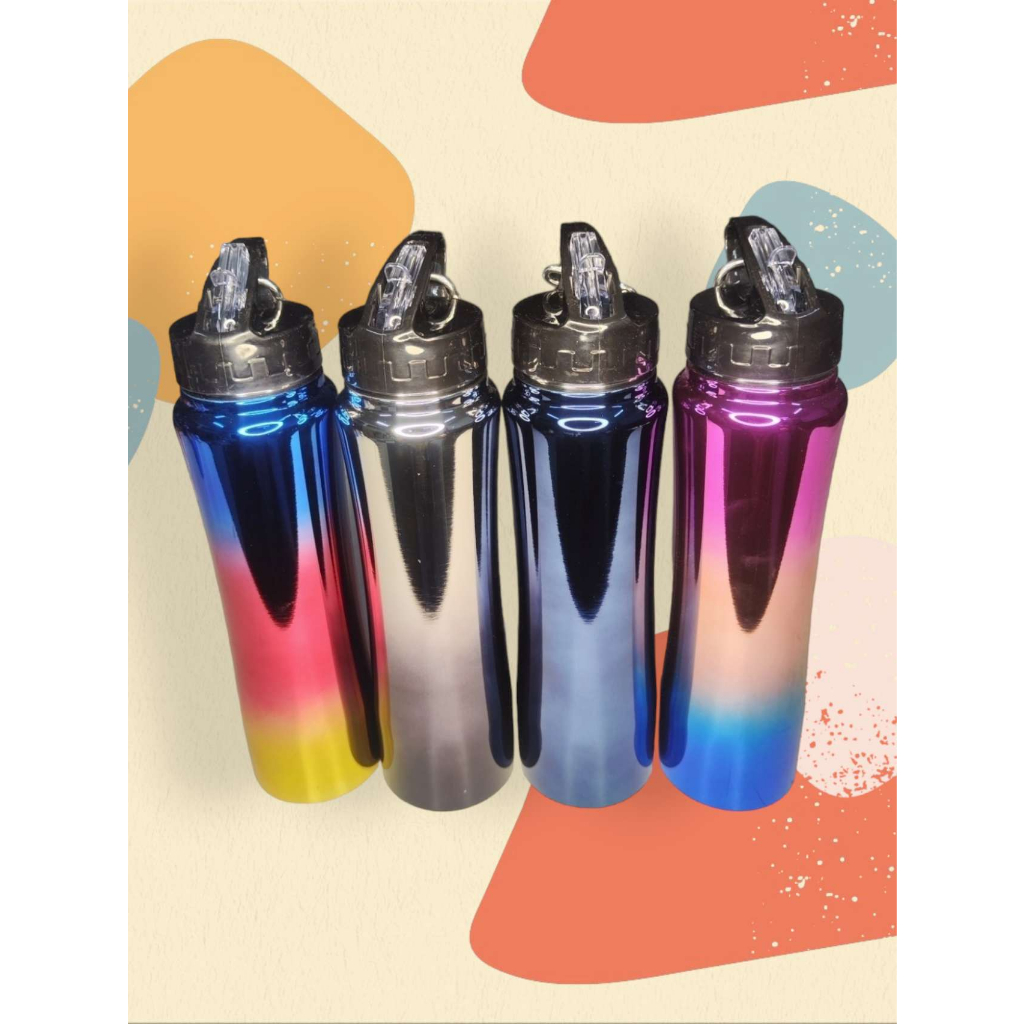 Garrafa Térmica Preta Com Bico Retrátil 750 0ml Aço Inox Academia Trilha Bebida gelada e quente por horas Café e Água