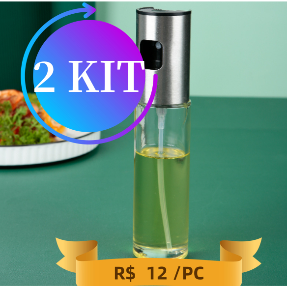 2 Peças Spray Pulverizador Vidro Inox Borrifador Azeite Vinagreessenciais De Cozinha Oliva Spray De Vinagre Promoção