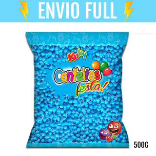 Confeitos Azul Kuky 500g Bolinha de Açucar