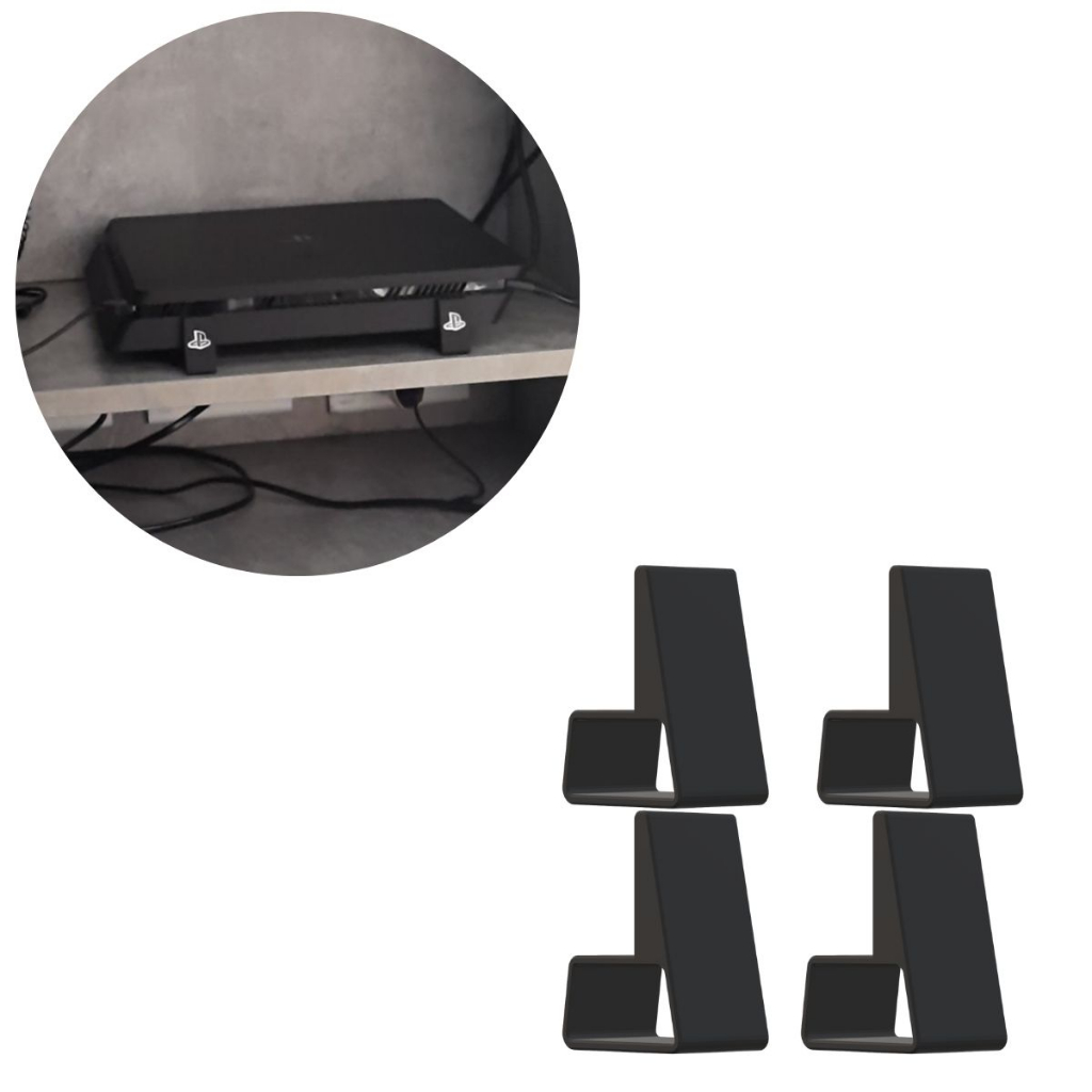 Suporte Horizontal Compatível Com Ps4 Slim, Fat, Pro e Xbox One 4 Pezinho