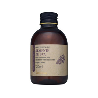 Óleo Vegetal De Semente De Uva 100% Puro e Vegano Alto Poder De Hidratação Para Corpo e Rosto 120ml Via Aroma