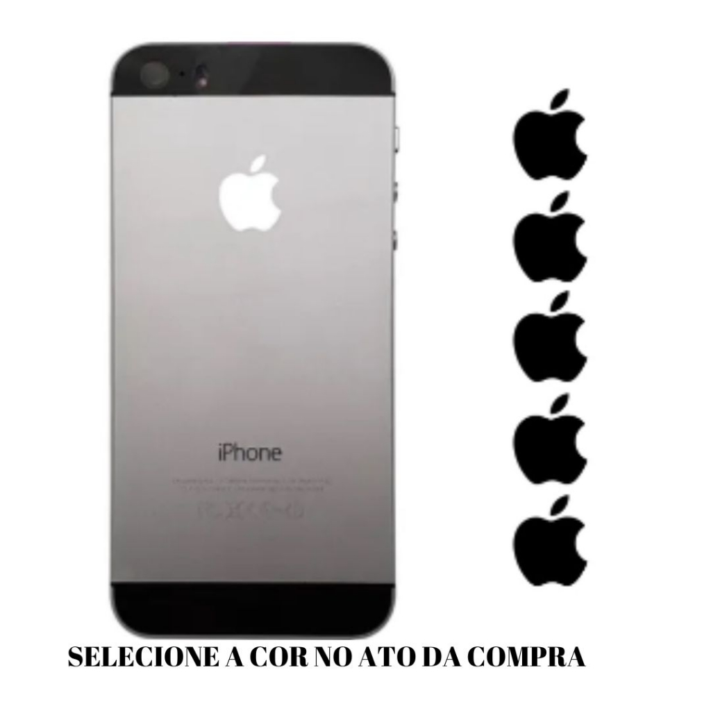 Kit 5 Adesivos Apple Para Carro Moto Decoração Adesivo Original Maça Apple / Adesivo para Iphone
