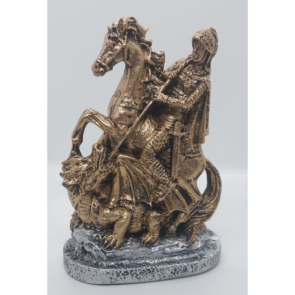 Imagem de São Jorge Resina Estatueta Católica Religiosa em Oferta na Shopee