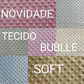 TECIDO PLUSH BOLHA(BUBLLE SOFT ) 100% POLIÉSTER - 1 m x 1,45m em Oferta na Shopee