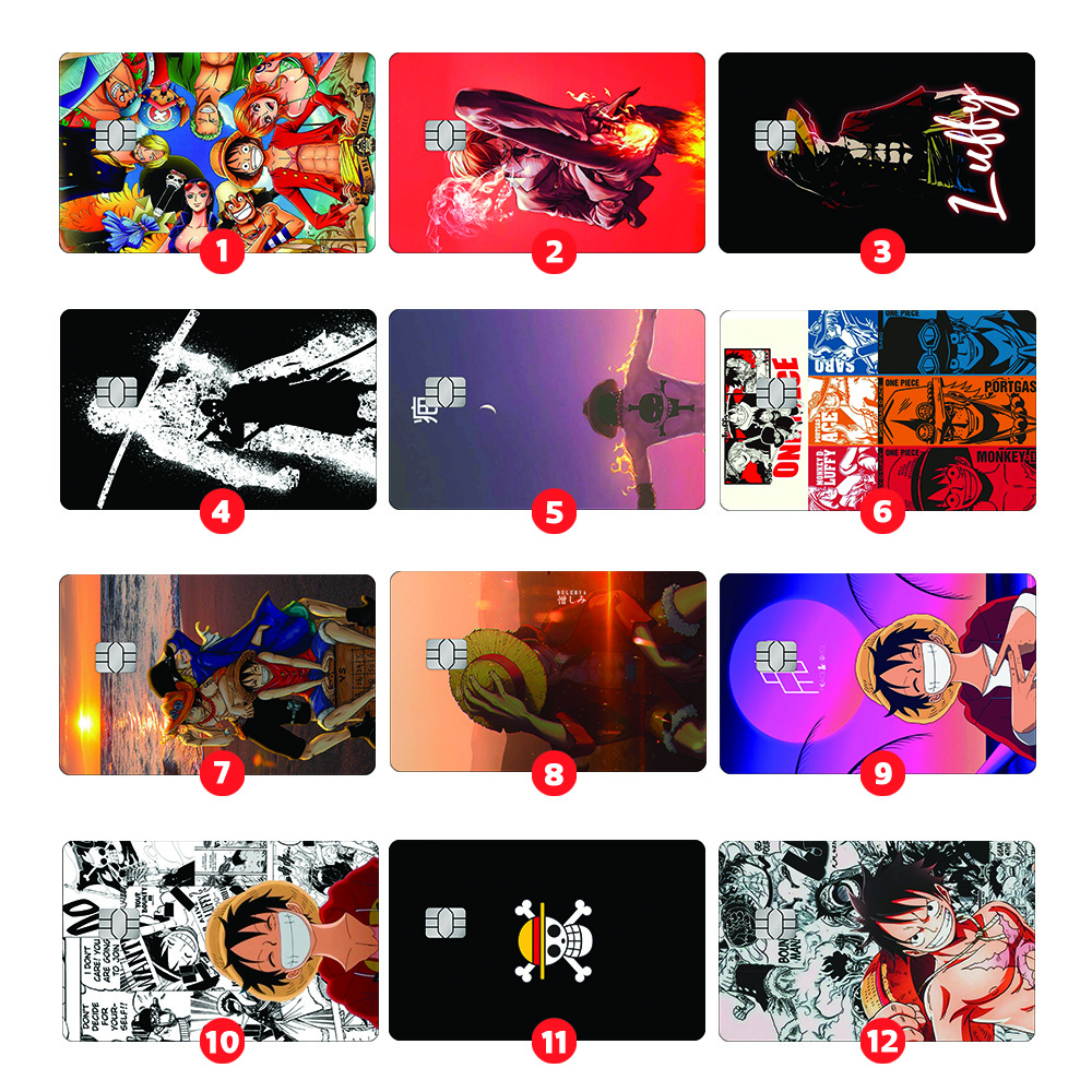 Adesivo para cartão de credito One Piece Debito Skin Adesivo Personalização Vale Refeição Anime em Oferta na Shopee