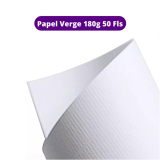 Papel Vergê 180g Texturizado 50 Folhas A4 Branco Premium Masterprint em Oferta na Shopee