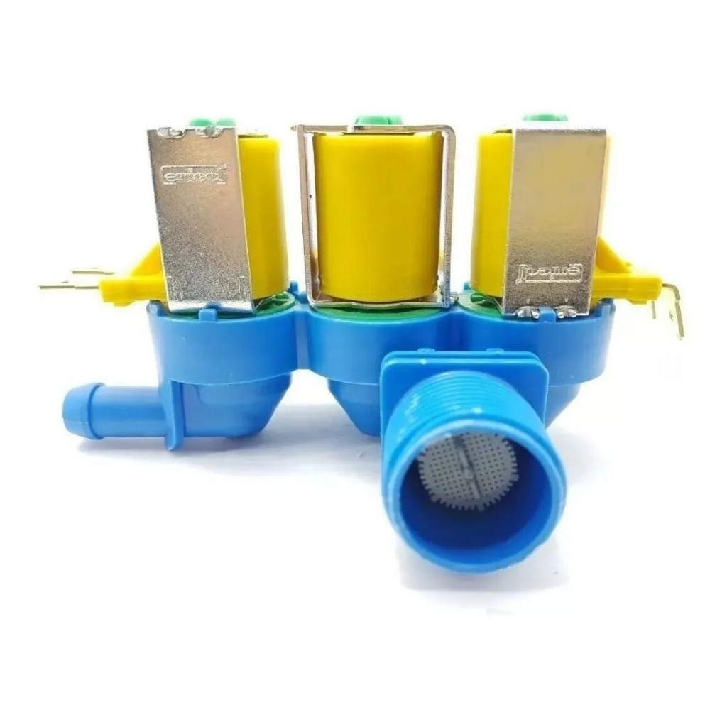 Valvula tripla de entrada de agua 127v - A10244101 / 6450091/ Modelo LBU15 - LUC10 - LTC15 - LTP12 - LTA15 - LA15F - LEC12 - LTP15 - LST12 - LP12Q