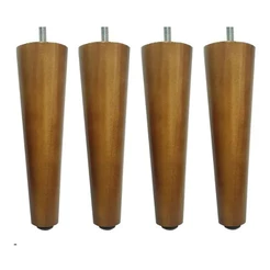 KIT 4 PÉ PALITO 30 CM MADEIRA MACIÇA CASTANHO Para Poltrona Puff Rack Móveis- ENVIA BRASIL