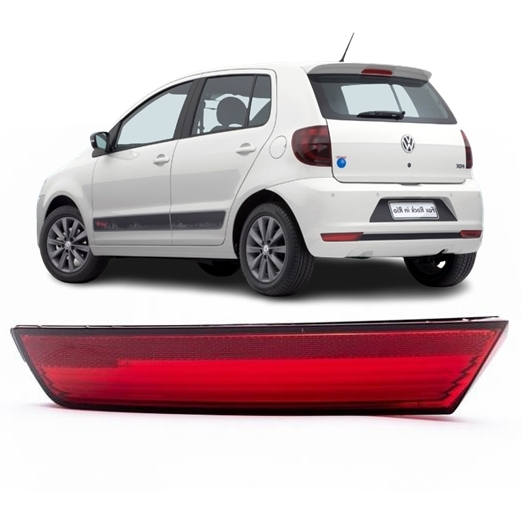 Refletor Olho de Gato Parachoque Traseiro Fox 2010 Até 2014 Original VW