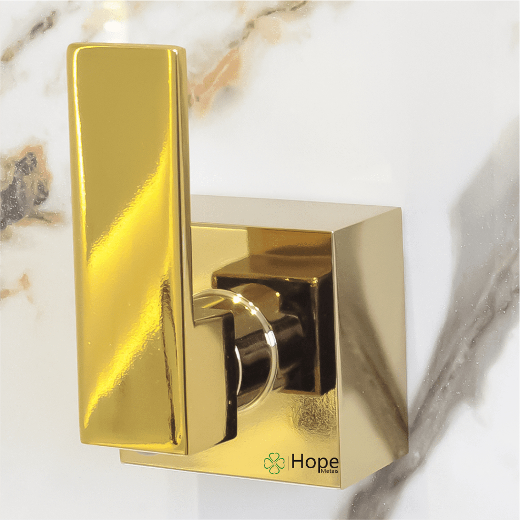 Acabamento Registro Gaveta Pressão 16 Estrias Banheiro Chuveiro Metal Dourado Gold Luxo