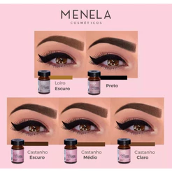 Henna Fixador de Sobrancelha Menela Profissional ESCOLHA SUA COR