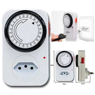 Temporizador Analógico Timer Manual Tomada Liga Desliga Energia 110v / 220v Tomada Inteligente 24 h Promoção