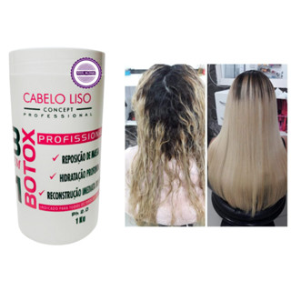 Botox Capilar Matizador 3 em 1 Cabelo Liso - Uso Profissional