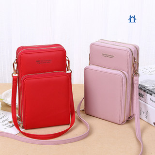 Bolsa Feminina Transversal Porta Celular 3 Divisórias Social
