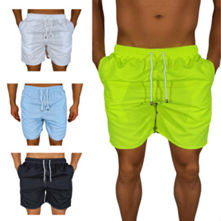 Swim Short Neon Moda Praia Tactel Verão Neymar Fluorescente Bermuda Shorts Mauricinho Liso em Oferta na Shopee
