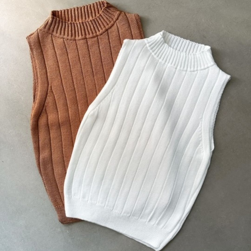 Cropped Regata Canelada Tricot Modal Básica