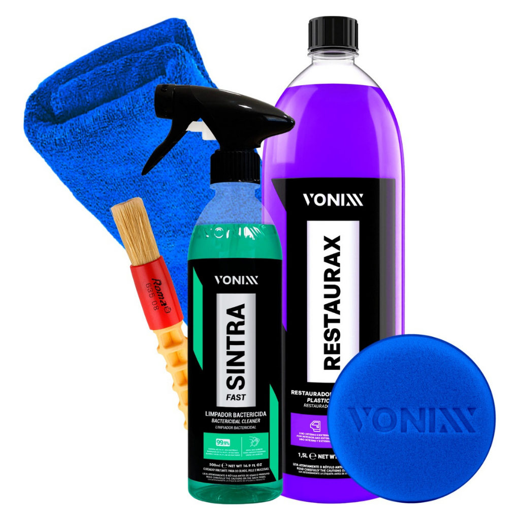 Restaurax Restaurador de Plasticos Sintra Fast Limpador Bactericida Vonixx em Oferta na Shopee