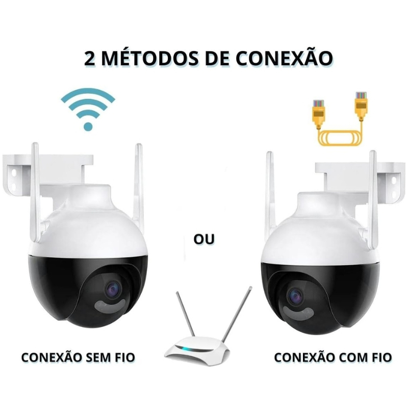 câmera de segurança wi-fi smart camera a18 4mp icsee