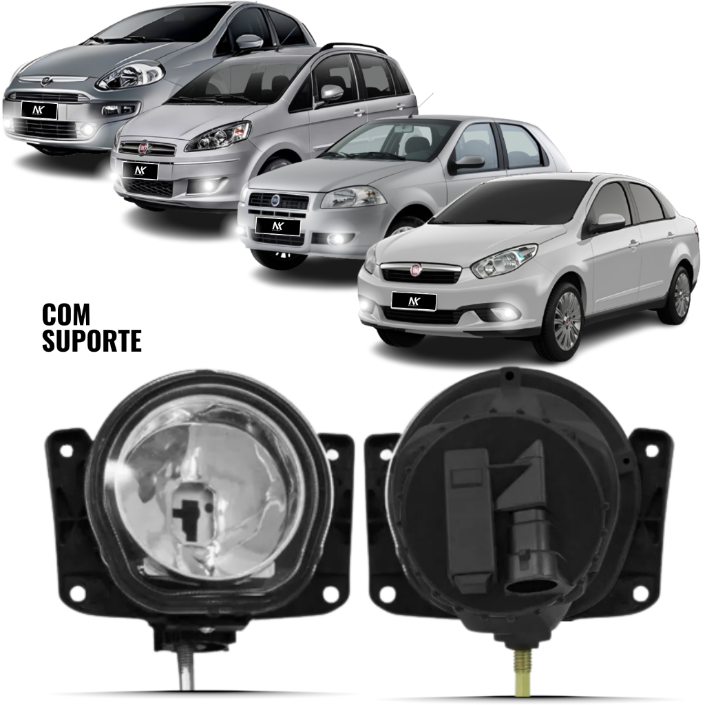 Farol Milha Fiat Palio Siena Idea Punto Strada Uno Doblo Grand Siena Auxiliar em Oferta na Shopee